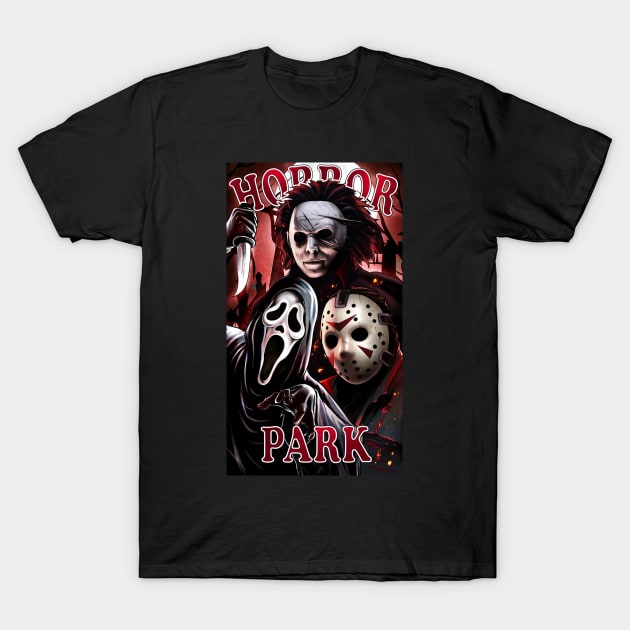 Halloween Horror Park T-Shirt by EvoComicsInc